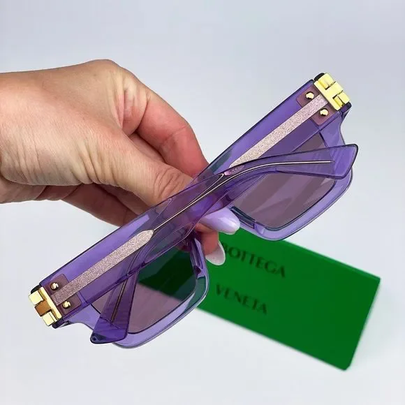 サングラス BOTTEGA VENETA Woman Sunglasses Violet BV1230S 003 Bottega Veneta BV1230S 003 Sunglasses Violet Square Unisex